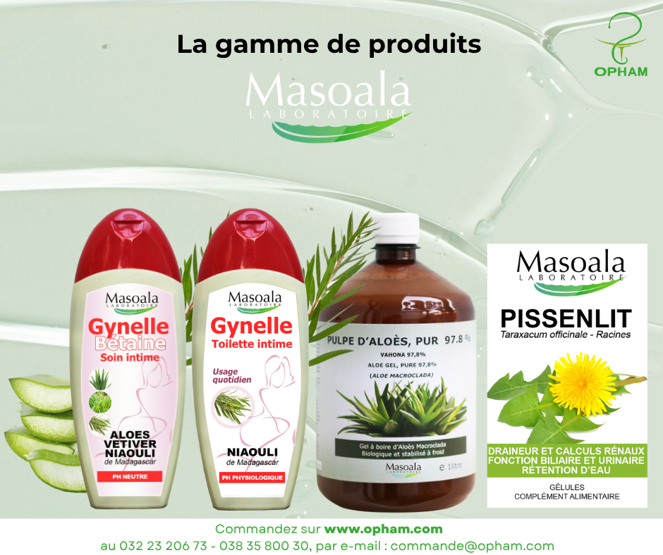 La gamme de produits Masoala Laboratoire